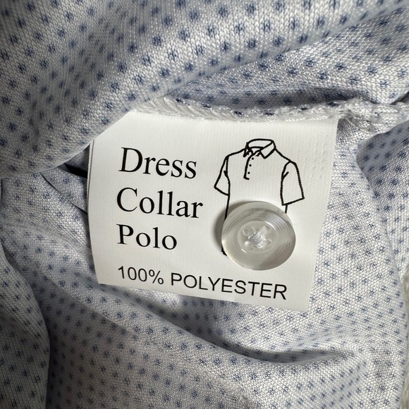 NWT Collars & Co Quattro Flex Men Polka Dot Dress Shirt 3XL Firm Collar - Picture 6 of 11